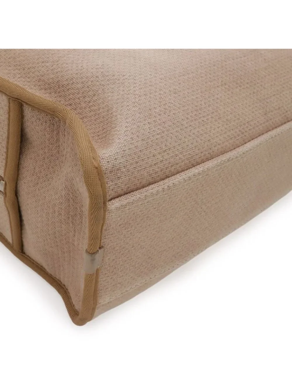 Chanel Deauville Bowling Bag 2-Way Chain Canvas Brown Beige Silver - Picture 3 of 9